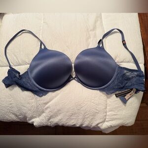 Victoria Secret Elegant Blue Lace Bra NWT Push Up